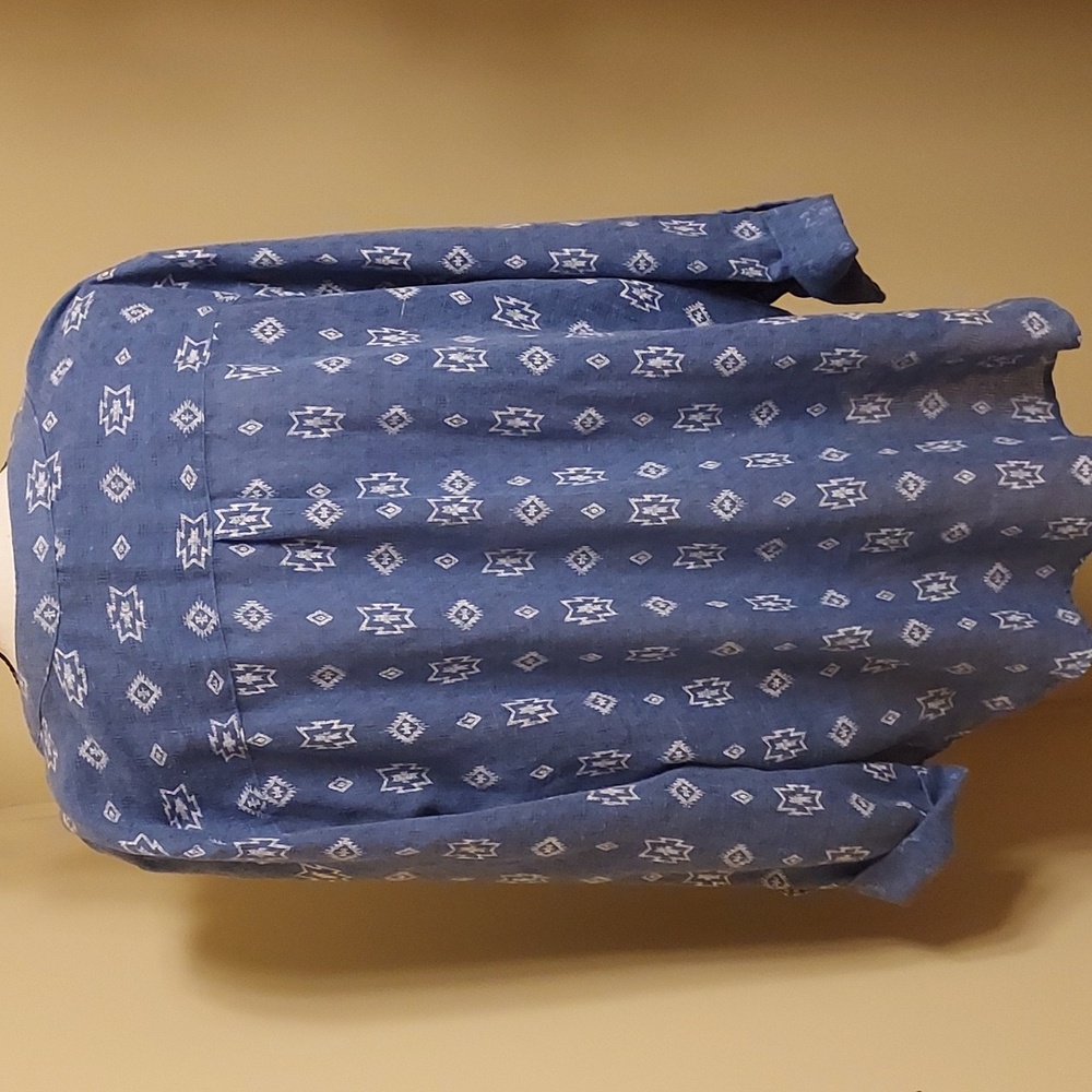 Ruby Rd. Blue Button Down Shirt - Picture 3 of 3
